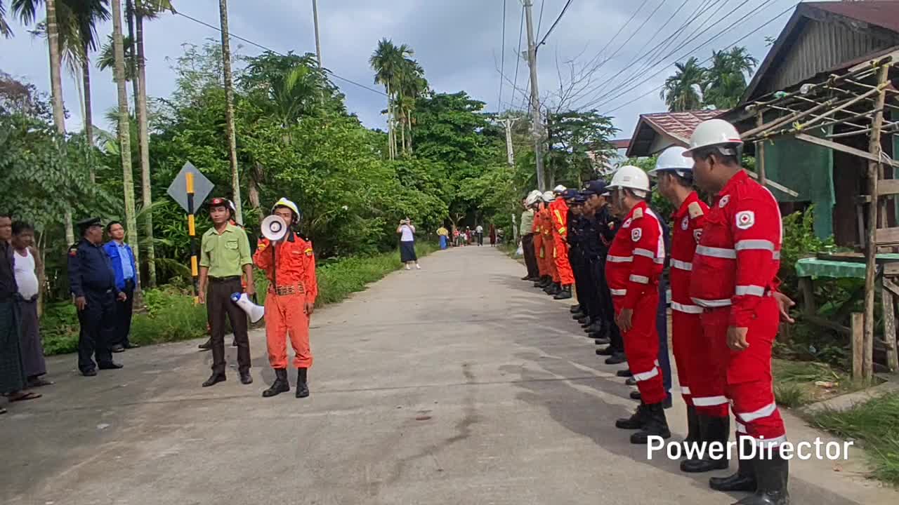 ကော့သောင်းမြို့တွင် မုန်တိုင်းအန္တရာယ်တုံ့ပြန်ဆောင်ရွက်ရေးဇာတ်တ...