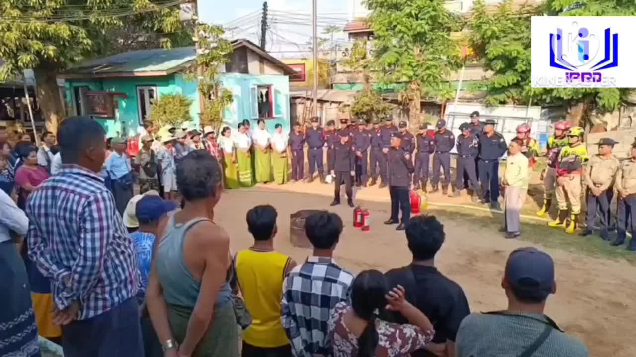 မြဝတီမြို့ရှိ ဘုရင့်နောင်ဈေးကြီး၌ မီးဘေးအန္တရာယ်ကြိုတတင်ကာကွယ်ရ...