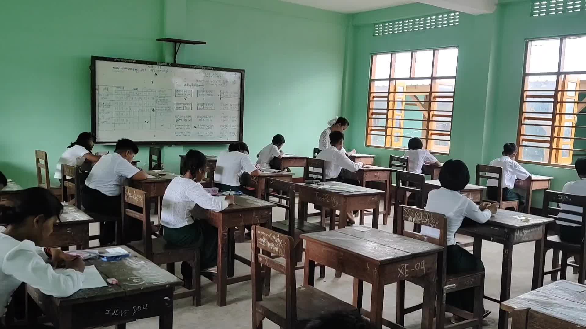 ပခုက္ကူမြို့နယ်၌ Placement Test စာမေးပွဲ(နောက်ဆုံးနေ့) အေးချမ်းပျော်ရွှင်စွ...