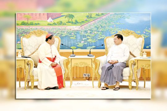 ကာဒီနယ်ချားလ်စ်ဘို ဦးဆောင်သော ကိုယ်စားလှယ်အဖွဲ့အား လက်ခံတွေ့ဆုံ