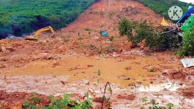 မိုင်းဖြတ်၌ မြေပြိုဘေးအန္တရာယ်အသိပညာပေး()Ta