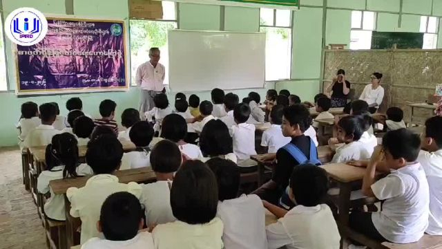 မလှိုင်မြို့ အ.မ.က ရပ်ကွက်ကြီး(၃)ကျောင်း၌ အသိပညာပေး ဟောပြောပွဲ၊ နံရံ...