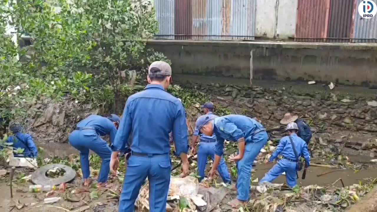 ငပုတောမြို့၌ ဌာနဆိုင်ရာများ စုပေါင်း၍ ရေမြောင်းရေစီးရေလာ ကောင်းမွ...