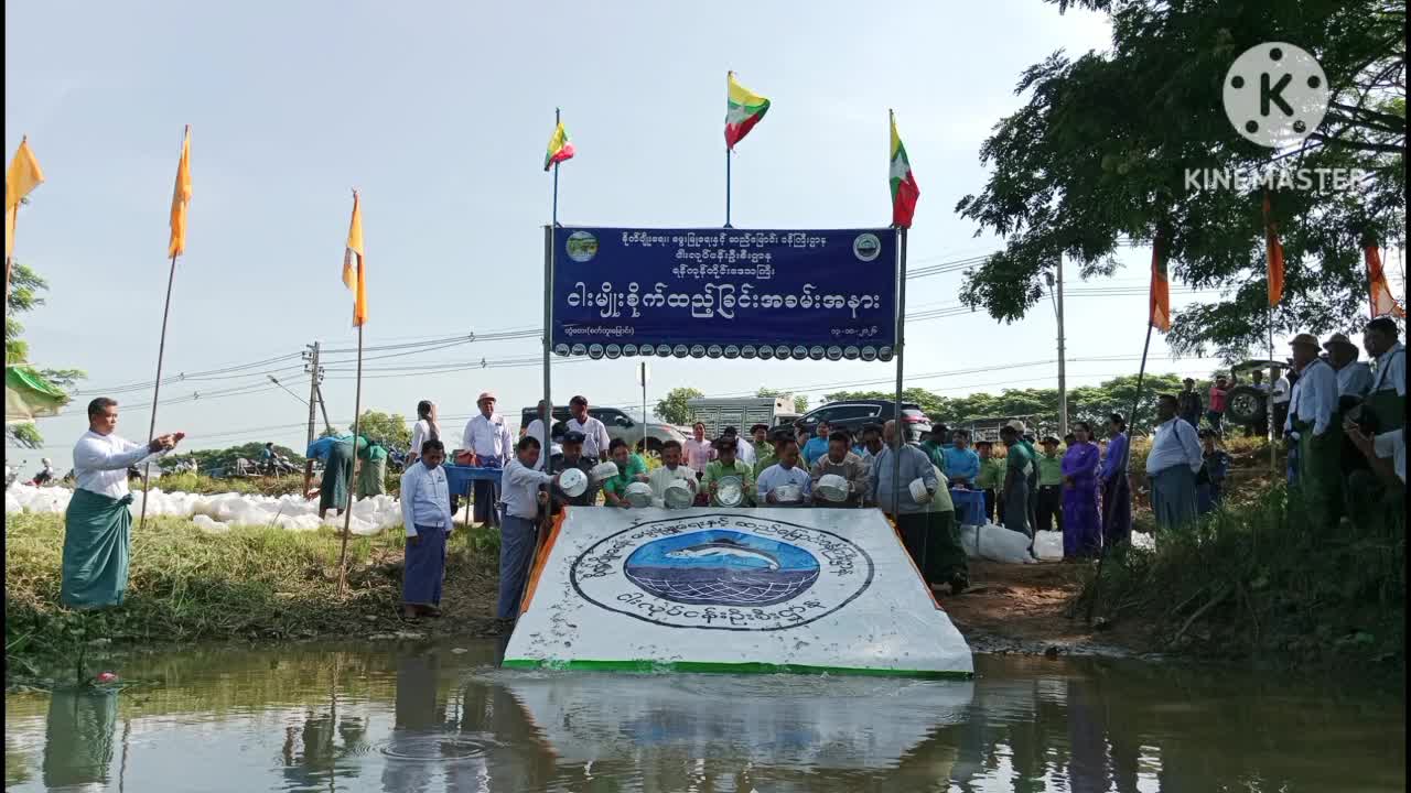 တွံတေးမြို့နယ်ကံရွာကျေးရွာ၌ သဘာဝရေပြင်စက်တူးမြောင်းချောင်းထဲသို...