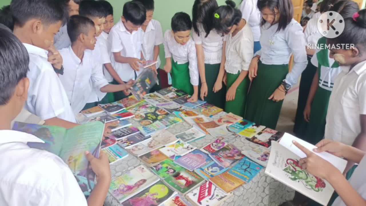သန်လျင်မြို့နယ် ပဲခူးစုအခြေခံပညာမူလတန်းကျောင်း၌ စာဖတ်ရှိန်မြှင့...